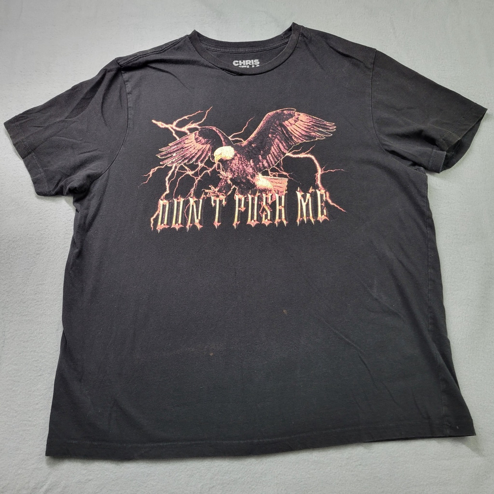 Chris D'Elia Shirt Mens XL Black Don't Push Me Eagle Graphic Tour Comedy Tee